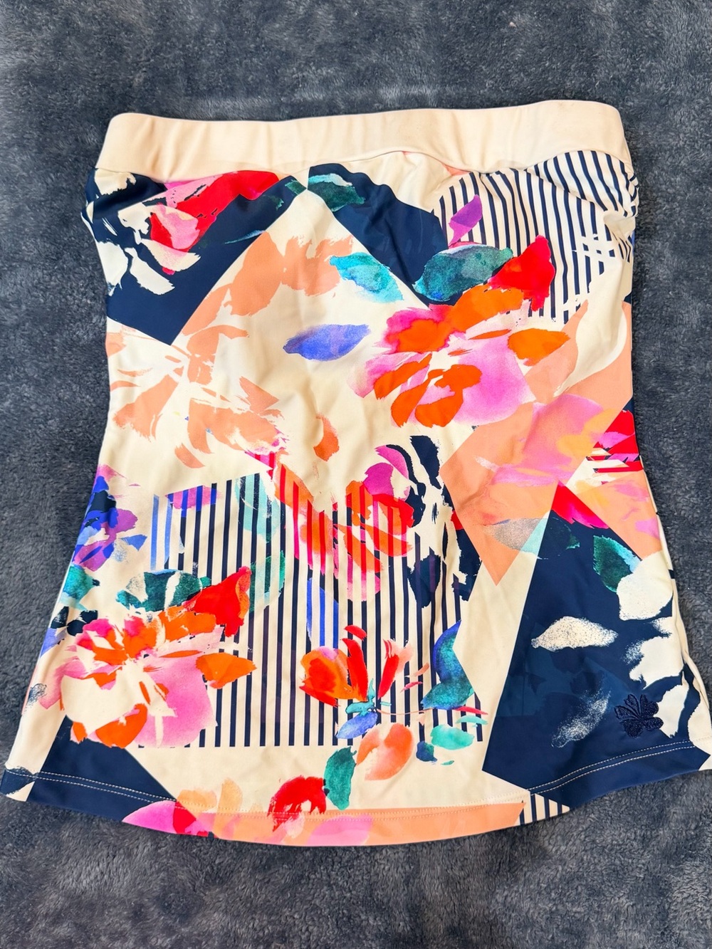 Hapari Floral Strapless Swim Top in Cream, Navy, Pink, Orange, Teal